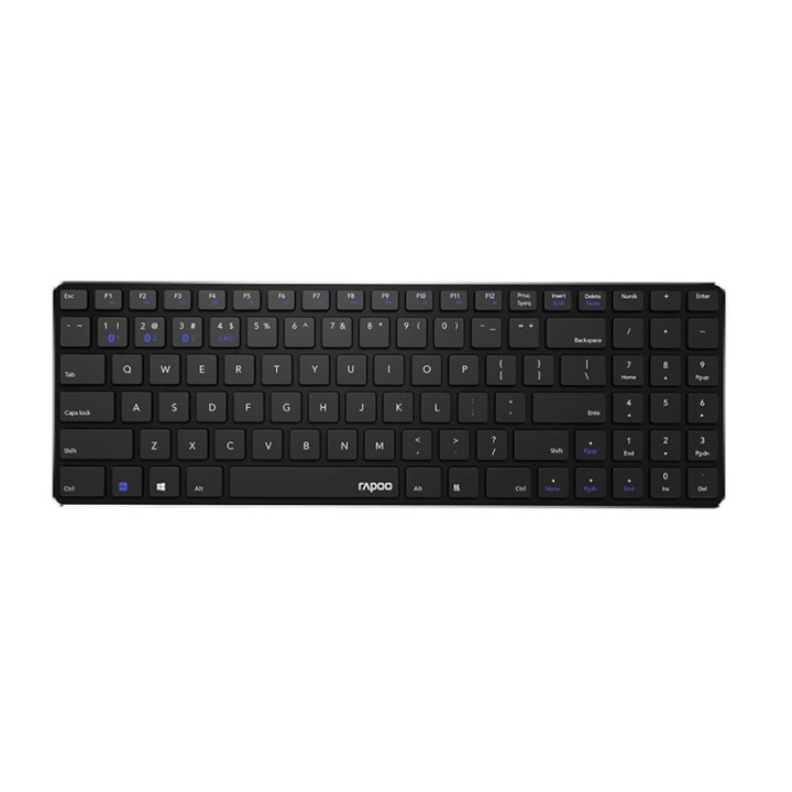 RAPOO Keyboard E9100M Wireless Multi-Mode Black in the group COMPUTERS & PERIPHERALS / Mice & Keyboards / Keyboards / Wireless at TP E-commerce Nordic AB (38-91366)