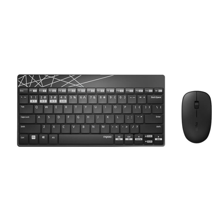 Rapoo Keyboard/Mice Set 8000M Wireless Multi-Mode Black in the group COMPUTERS & PERIPHERALS / Mice & Keyboards / Keyboards / Combo packs at TP E-commerce Nordic AB (38-91368)