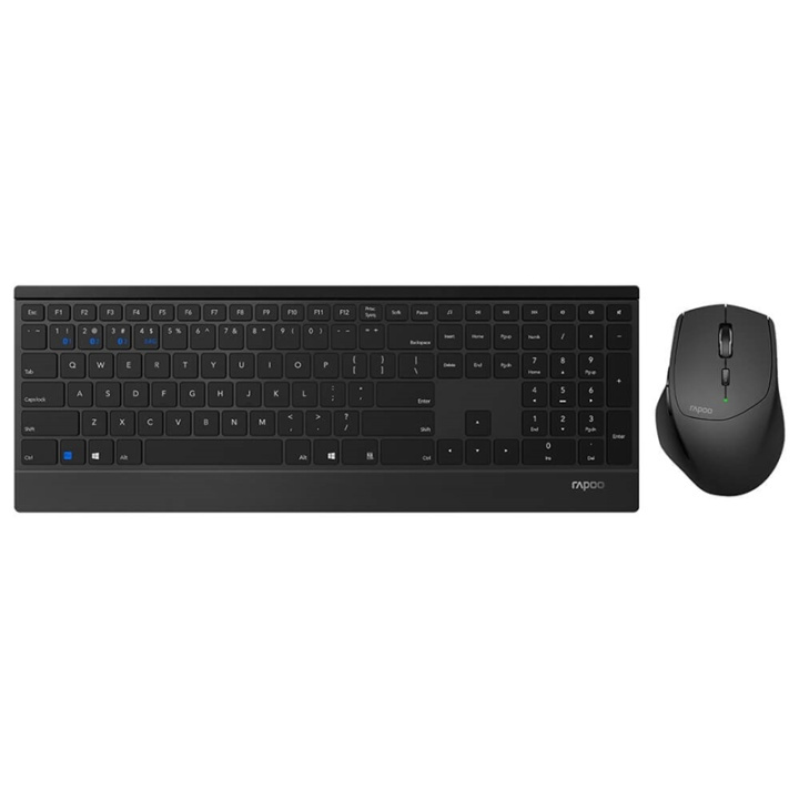 RAPOO Keyboard/Mice Set 9500M Wireless Multi-Mode Black in the group COMPUTERS & PERIPHERALS / Mice & Keyboards / Keyboards / Combo packs at TP E-commerce Nordic AB (38-91373)