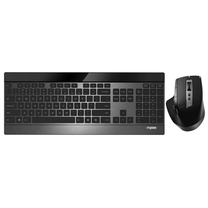 Rapoo Keyboard/Mice Set 9900M Wireless Multi-Mode Black in the group COMPUTERS & PERIPHERALS / Mice & Keyboards / Keyboards / Combo packs at TP E-commerce Nordic AB (38-91374)