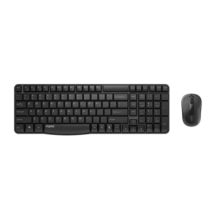 RAPOO Keyboard/Mice Set X1800S Wireless 2.4GHz Black in the group COMPUTERS & PERIPHERALS / Mice & Keyboards / Keyboards / Combo packs at TP E-commerce Nordic AB (38-91375)