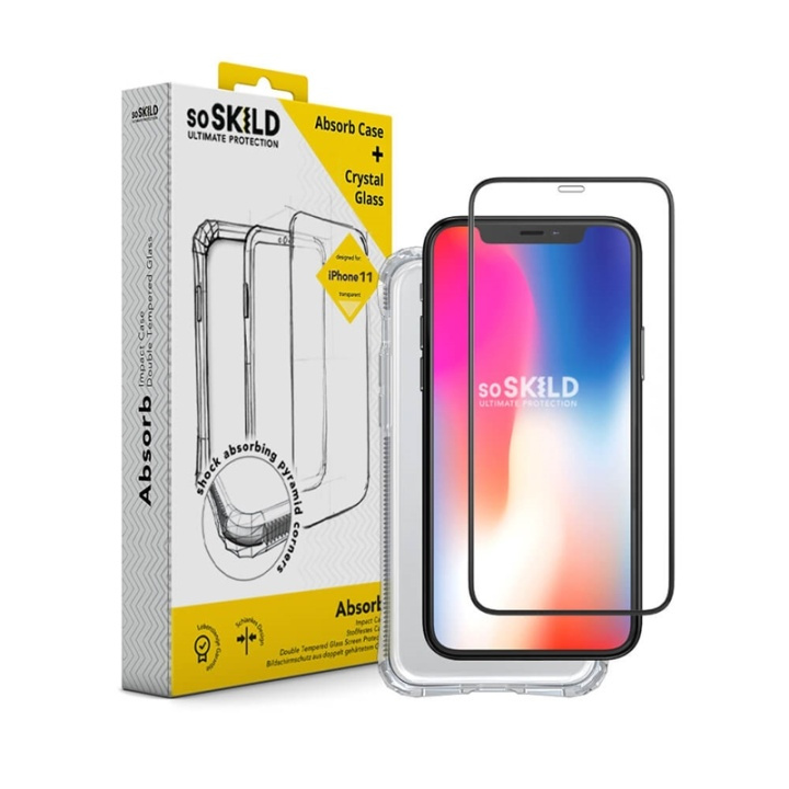 SoSkild Phone Case Absorb 2.0 Impact Case Bundle incl. Tempered Glas - iPhone 11 Pro Max in the group SMARTPHONE & TABLETS / Phone cases / Apple / iPhone 11 Pro Max / Cases at TP E-commerce Nordic AB (38-91478)