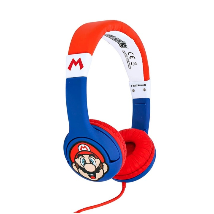 Super Mario Headphones Junior On-Ear 85dB Mario in the group HOME ELECTRONICS / Audio & Picture / Headphones & Accessories / Headphones at TP E-commerce Nordic AB (38-91496)