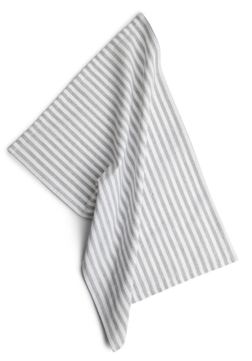 Kosta Linnewäfveri, Återvunnen kökshandduk (40x60cm), Randig, Grå in the group HOME, HOUSEHOLD & GARDEN / Kitchen utensils / Kitchen textiles at TP E-commerce Nordic AB (38-91588-GR)