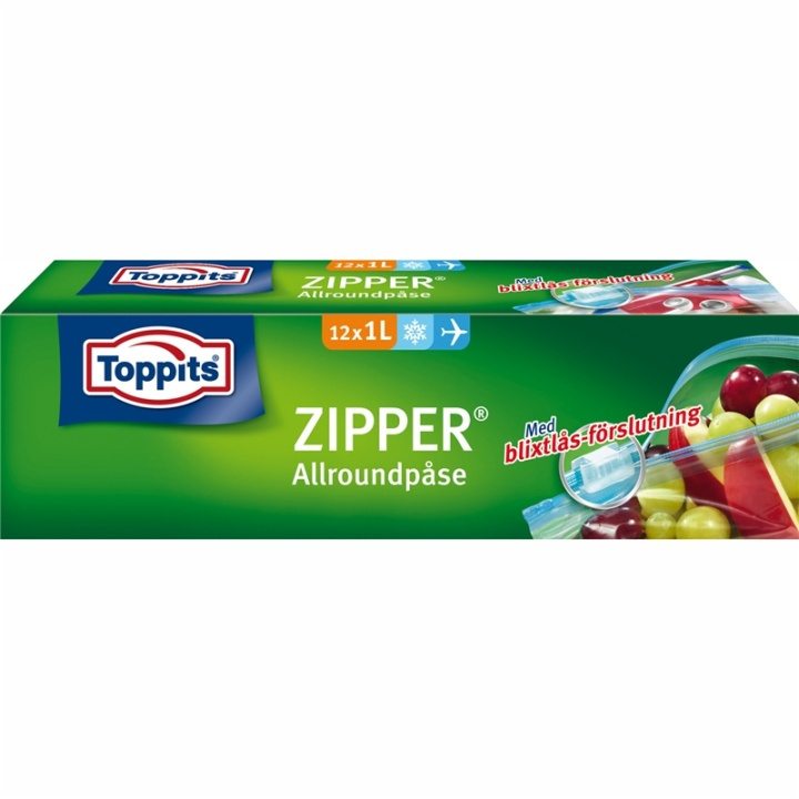 Toppits ZIPPER 1L 12st DFP in the group HOME, HOUSEHOLD & GARDEN / Kitchen utensils / Other kitchen tools at TP E-commerce Nordic AB (38-91650)