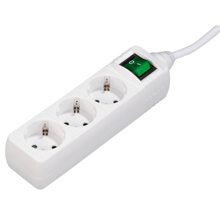 HAMA Power Strip 3-way Switch 1.4m White in the group HOME, HOUSEHOLD & GARDEN / Electricity & Lighting / Power strips at TP E-commerce Nordic AB (38-91792)