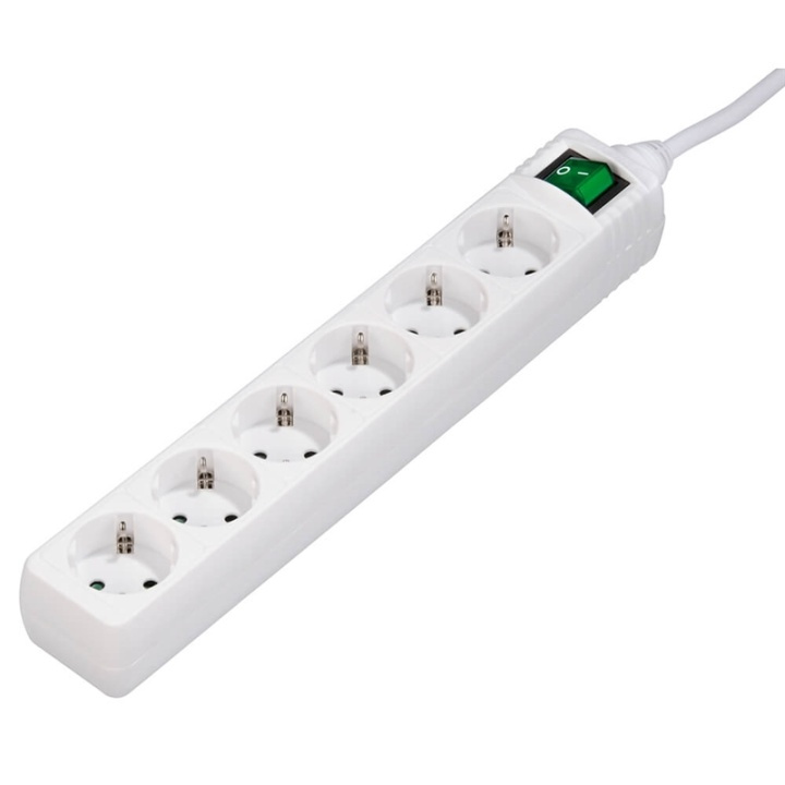 HAMA Power Strip 6-way Switch 1.4m White in the group HOME, HOUSEHOLD & GARDEN / Electricity & Lighting / Power strips at TP E-commerce Nordic AB (38-91793)