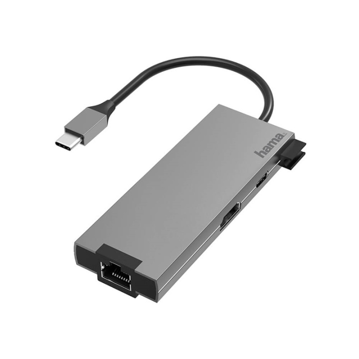 Hama Adapter USB-C Multi 4x Portar HDMI/LAN in the group COMPUTERS & PERIPHERALS / Computer accessories / USB-Hubs at TP E-commerce Nordic AB (38-91875)