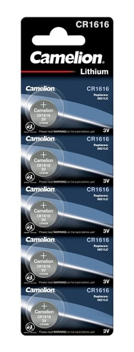 Camelion CR1616/3V, Button cell battery, lithium, 5-pack in the group HOME ELECTRONICS / Batteries & Chargers / Batteries / Button cell at TP E-commerce Nordic AB (38-92003)