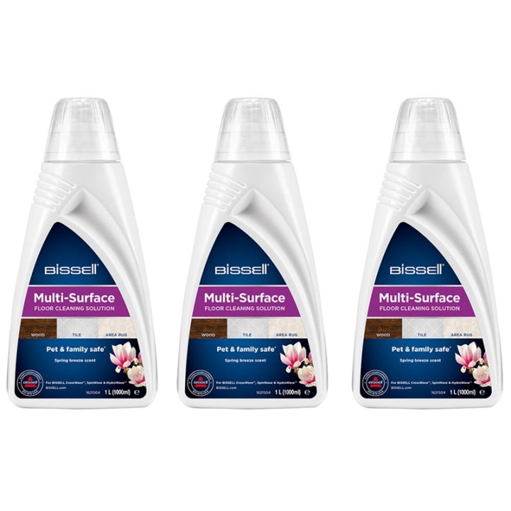 Bissell Floor Cleaning Solution for CrossWave, SpinWave & HydroWave 3 x 1 liter in the group HOME, HOUSEHOLD & GARDEN / Cleaning products / Cleaning products at TP E-commerce Nordic AB (38-92048)