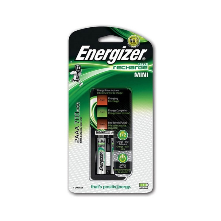 ENERGIZER Charger Mini 2x AAA 700mAh in the group HOME ELECTRONICS / Batteries & Chargers / Battery charger at TP E-commerce Nordic AB (38-92063)