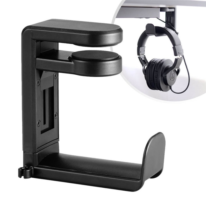 Desire2 Hållare för Hörlur/Headset Svart Monterat på skrivbordsskiva in the group HOME, HOUSEHOLD & GARDEN / Office material / Other at TP E-commerce Nordic AB (38-92368)
