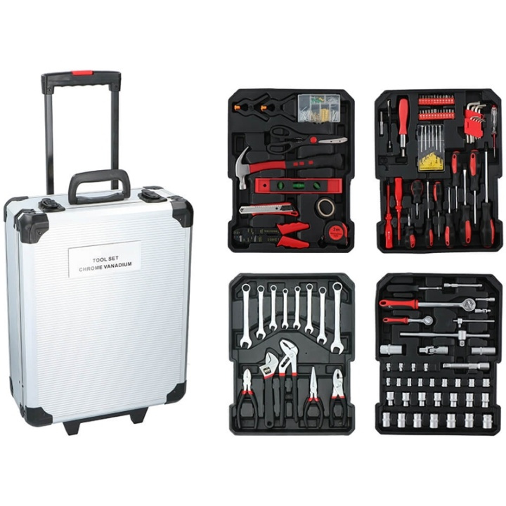 KINZO Tool Set 187 Pcs Aluminum Case in the group HOME, HOUSEHOLD & GARDEN / Tools / Other tools & Accesories at TP E-commerce Nordic AB (38-92488)