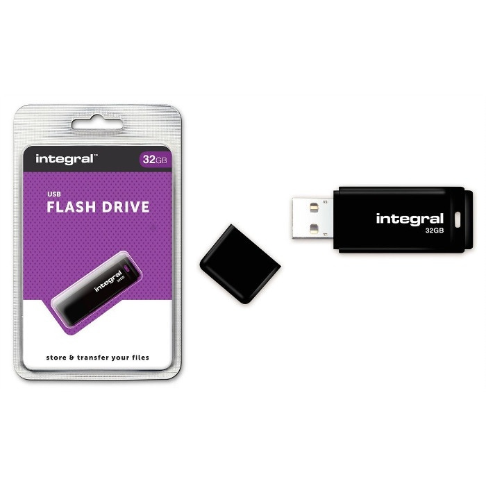 INTEGRAL Pendrive Black (32GB | USB 2.0) black in the group HOME ELECTRONICS / Storage media / USB memory / USB 2.0 at TP E-commerce Nordic AB (38-92610)