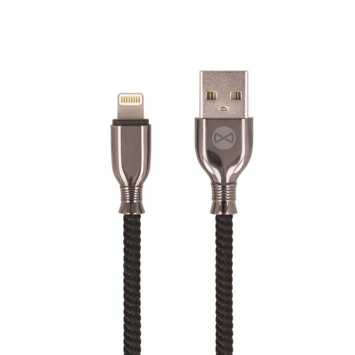 Forever Tornado - Lightning Cable for Fast Charging (3A), 1m, Black in the group SMARTPHONE & TABLETS / Chargers & Cables / Cables / Cables Lightning at TP E-commerce Nordic AB (38-92672)