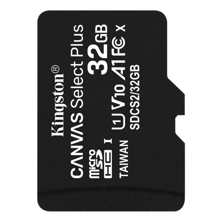 Kingston Canvas Select Plus microSDXC, 32GB in the group HOME ELECTRONICS / Storage media / Memory cards / MicroSD/HC/XC at TP E-commerce Nordic AB (38-92721)