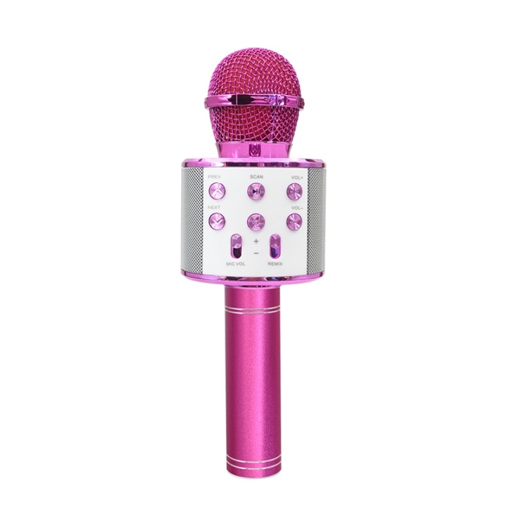 Forever BMS-300 Mikrofon med Bluetooth högtalare, Rosa in the group HOME ELECTRONICS / Audio & Picture / Handheld Microphones at TP E-commerce Nordic AB (38-92732)