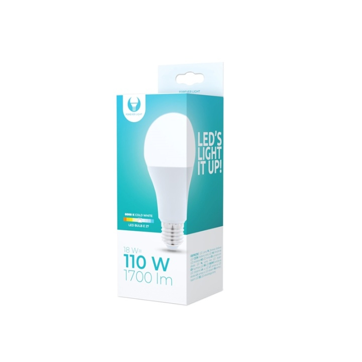 LED Bulb E27, A65, 18W, 230V, 6000K, Cool White in the group HOME ELECTRONICS / Lighting / LED lamps at TP E-commerce Nordic AB (38-92753)