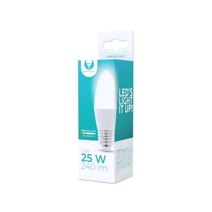 LED Lamp E27, 3W, 230V, 3000K, Warm White in the group HOME ELECTRONICS / Lighting / LED lamps at TP E-commerce Nordic AB (38-92754)