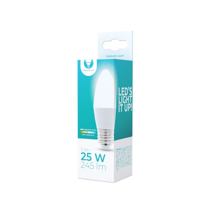 LED Lamp E27, 3W, 230V, 4500K, White neutral in the group HOME ELECTRONICS / Lighting / LED lamps at TP E-commerce Nordic AB (38-92755)