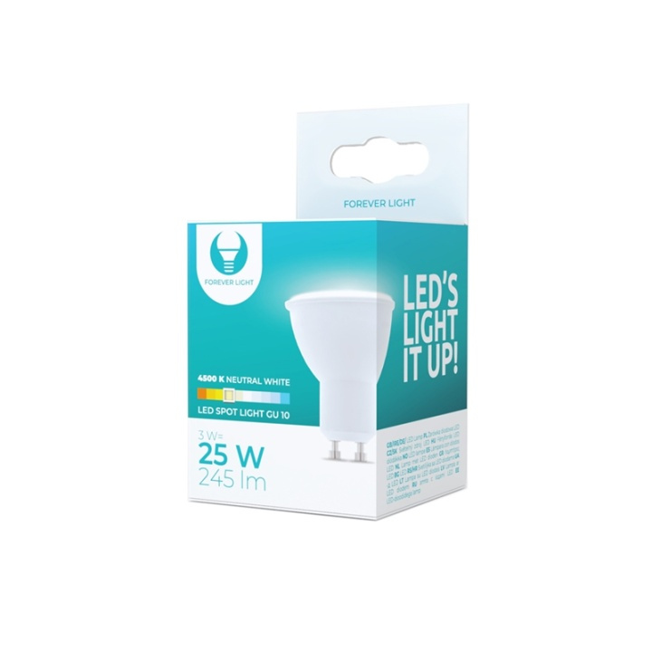 LED Lamp GU10, 3W, 230V, 4500K, White neutral in the group HOME ELECTRONICS / Lighting / LED lamps at TP E-commerce Nordic AB (38-92757)