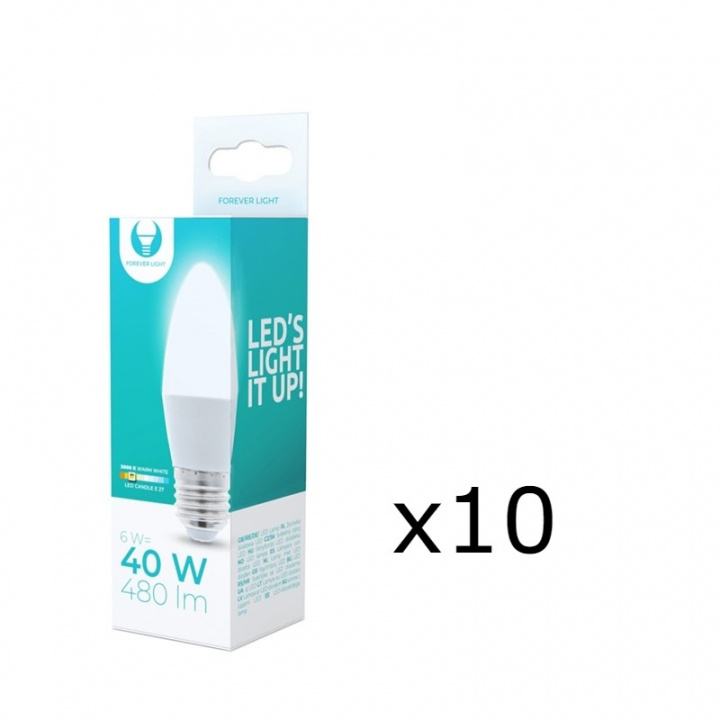 LED-Lampa E27, 6W, 3000K 10-pack, Varmvitt in the group HOME ELECTRONICS / Lighting / LED lamps at TP E-commerce Nordic AB (38-92783-PKT10)