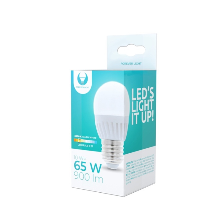 LED-Lampa E27, G45, 10W, 230V, 3000K, Keramisk, Varmvit in the group HOME ELECTRONICS / Lighting / LED lamps at TP E-commerce Nordic AB (38-92785)