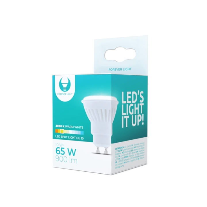 LED Bulb GU10 - 10W, 230V, 3000K, 900lm, Ceramic, Warm White in the group HOME ELECTRONICS / Lighting / LED lamps at TP E-commerce Nordic AB (38-92791)