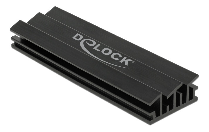 Delock Heat Sink 70 mm for M.2 module black in the group COMPUTERS & PERIPHERALS / Computer components / Harddrives / Adapters & Accessories at TP E-commerce Nordic AB (38-92812)