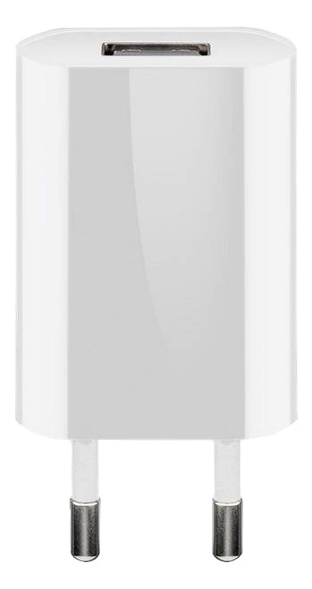 Goobay USB charger 1 A, white, Plastic bag - with 1 USB in the group SMARTPHONE & TABLETS / Chargers & Cables / Wall charger / Wall charger USB at TP E-commerce Nordic AB (38-92978)