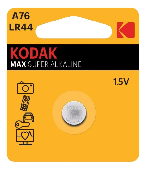 Kodak ULTRA alkaline A76 battery (1 pack) in the group HOME ELECTRONICS / Batteries & Chargers / Batteries / Button cell at TP E-commerce Nordic AB (38-93094)