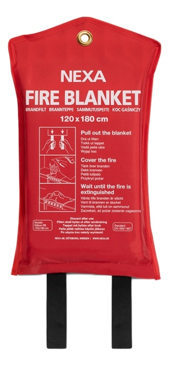 Brandfilt silikon 120x180 cm in the group HOME, HOUSEHOLD & GARDEN / Alarm & Security / Fire, smoke, gas / Fire blankets at TP E-commerce Nordic AB (38-93099)