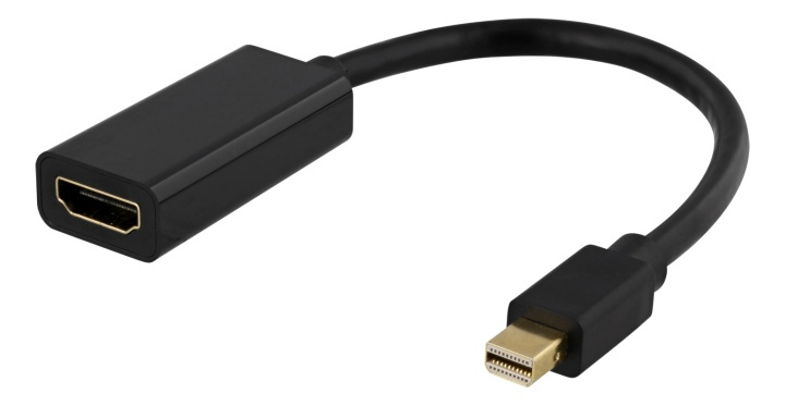 DELTACO Mini DisplayPort till HDMI adapter, 4K 60Hz, 0,2m, Svart in the group COMPUTERS & PERIPHERALS / Computer cables / DisplayPort / Adapters at TP E-commerce Nordic AB (38-93254)