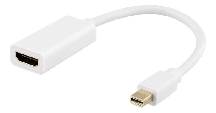 DELTACO Mini DisplayPort till HDMI adapter, 4K 60Hz, 0,2m, Vit in the group COMPUTERS & PERIPHERALS / Computer cables / DisplayPort / Adapters at TP E-commerce Nordic AB (38-93255)