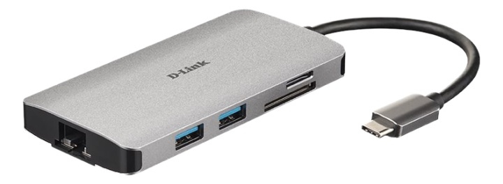 8-in-1 USB-C Hub with HDMI/Ethernet/Card Reader/Power Delivery in the group COMPUTERS & PERIPHERALS / Laptops & accessories / Docking station at TP E-commerce Nordic AB (38-93259)