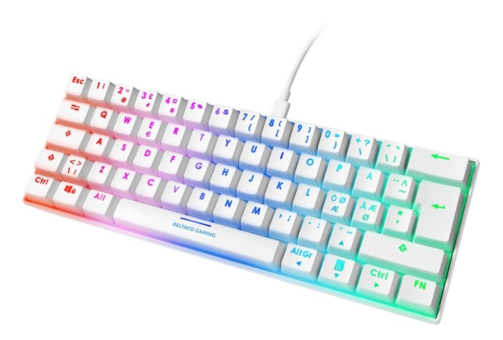 WHITE LINE WK85B Mechanical keyboard, 60% layout, brown switches,white in the group COMPUTERS & PERIPHERALS / GAMING / Keyboards at TP E-commerce Nordic AB (38-93295)