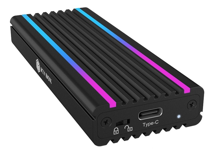 USB Type-C™ enclosure for M.2 NVMe SSD - RGB illuminated in the group COMPUTERS & PERIPHERALS / Computer components / Harddrives / Adapters & Accessories at TP E-commerce Nordic AB (38-93341)