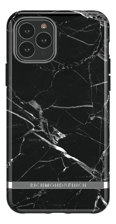 Richmond & Finch Black Marble, iPhone 11 Pro Max, silver details in the group SMARTPHONE & TABLETS / Phone cases / Apple / iPhone 11 Pro Max / Cases at TP E-commerce Nordic AB (38-93349)