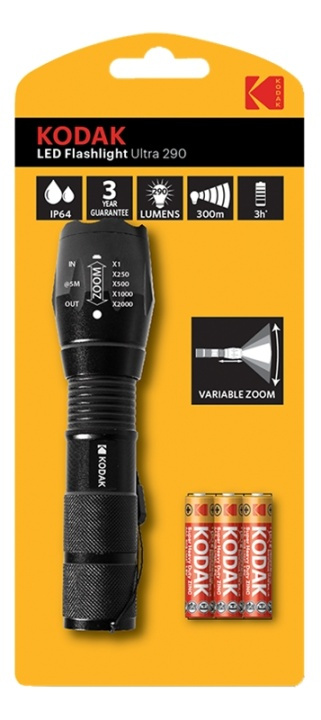 Kodak LED Flashlight Ultra 290 in the group Sport, leisure & Hobby / Flashlights & Head lamps / Flashlights at TP E-commerce Nordic AB (38-93368)