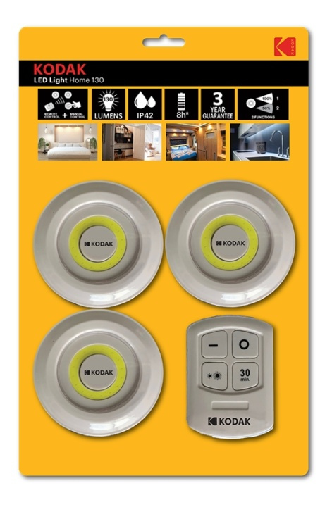 KODAK LED Wireless lights with Remote Control Home 130 in the group HOME, HOUSEHOLD & GARDEN / Smart home / Smart Lights at TP E-commerce Nordic AB (38-93372)
