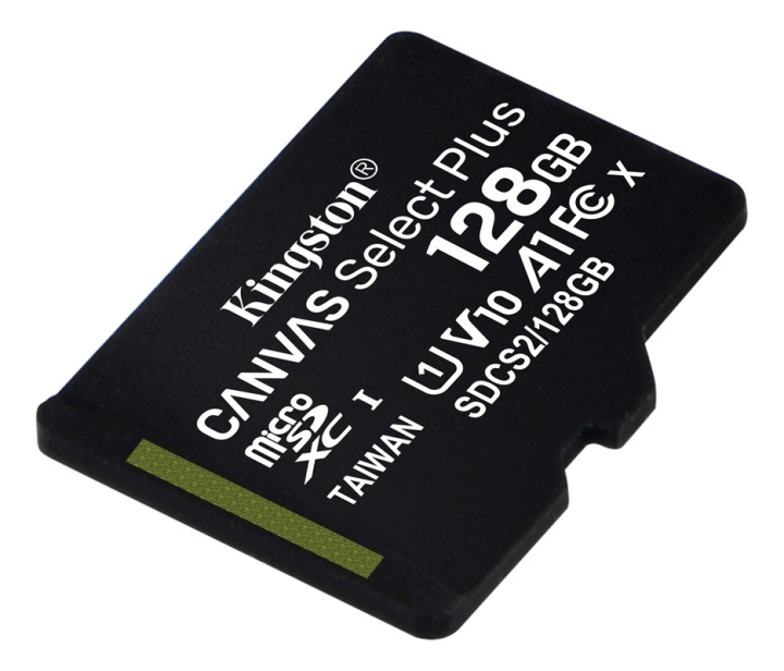 Kingston 128GB micSDXC Canvas Select Plus 100R A1 C10 1-pack w/o ADP in the group HOME ELECTRONICS / Storage media / Memory cards / MicroSD/HC/XC at TP E-commerce Nordic AB (38-93376)