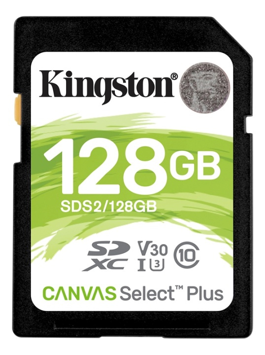 Kingston 128GB SDXC Canvas Select Plus 100R C10 UHS-I U3 V30 in the group HOME ELECTRONICS / Storage media / Memory cards / SD/SDHC/SDXC at TP E-commerce Nordic AB (38-93383)