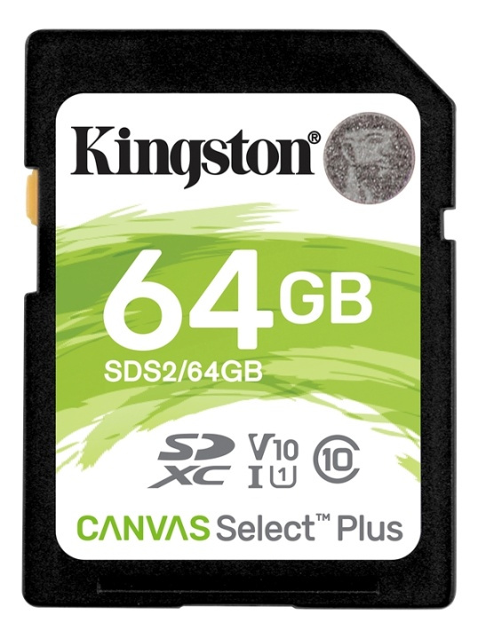 Kingston 64GB SDXC Canvas Select Plus 100R C10 UHS-I U1 V10 in the group HOME ELECTRONICS / Storage media / Memory cards / SD/SDHC/SDXC at TP E-commerce Nordic AB (38-93385)