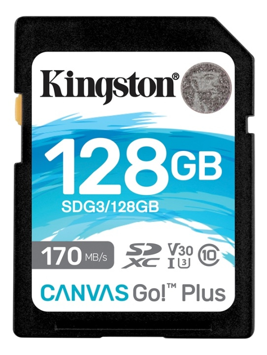 Kingston 128GB SDXC Canvas Go Plus 170R C10 UHS-I U3 V30 in the group HOME ELECTRONICS / Storage media / Memory cards / SD/SDHC/SDXC at TP E-commerce Nordic AB (38-93407)