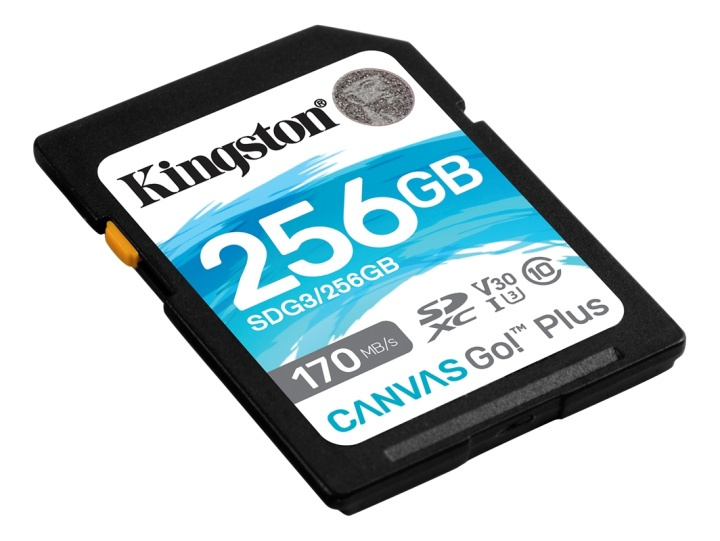Kingston 256GB SDXC Canvas Go Plus 170R C10 UHS-I U3 V30 in the group HOME ELECTRONICS / Storage media / Memory cards / SD/SDHC/SDXC at TP E-commerce Nordic AB (38-93408)