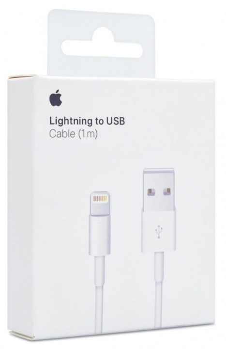 Apple, USB till lightning-kabel, 1m, vit in the group SMARTPHONE & TABLETS / Chargers & Cables / Cables / Cables Lightning at TP E-commerce Nordic AB (38-93481)