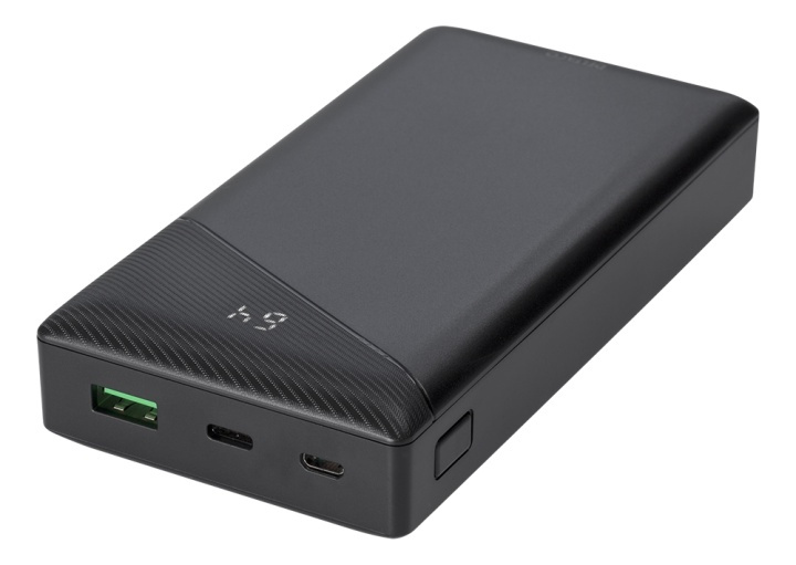 DELTACO power bank 20 000 mAh, 1x USB-C PD, 1x USB-A Fast Charge in the group SMARTPHONE & TABLETS / Chargers & Cables / Powerbanks at TP E-commerce Nordic AB (38-93496)