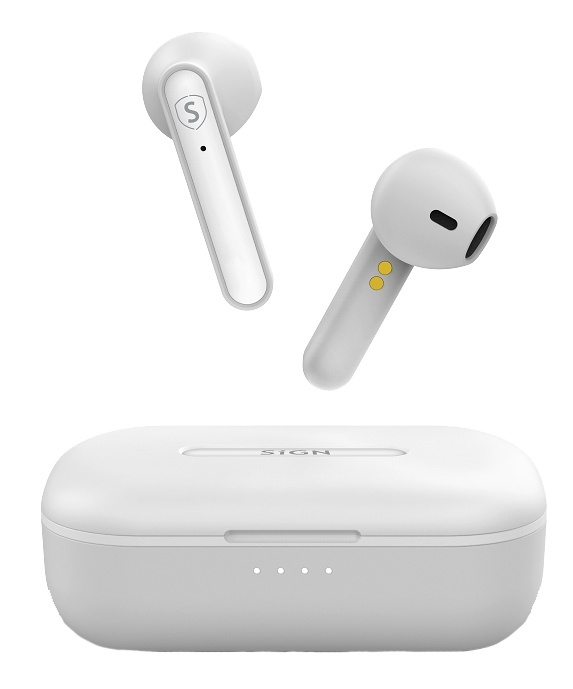 SiGN Freedom wireless in-ear buds, white in the group HOME ELECTRONICS / Audio & Picture / Headphones & Accessories / Headphones at TP E-commerce Nordic AB (38-93573)
