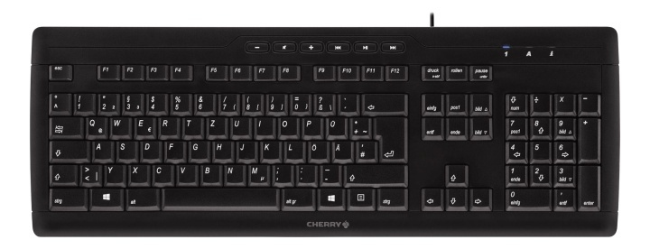 CHERRY STREAM 3.0, spillsäkert, SX-brytare, USB, EU layout, svart in the group COMPUTERS & PERIPHERALS / Mice & Keyboards / Keyboards / Corded at TP E-commerce Nordic AB (38-93592)