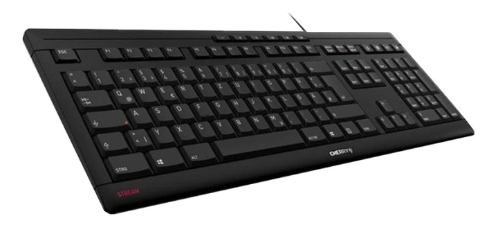 Cherry Stream keyboard, Nordisk layout, Black in the group COMPUTERS & PERIPHERALS / Mice & Keyboards / Keyboards / Corded at TP E-commerce Nordic AB (38-93593)